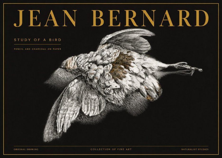 Jean Bernard Study of a Bird III No5 - Juliste