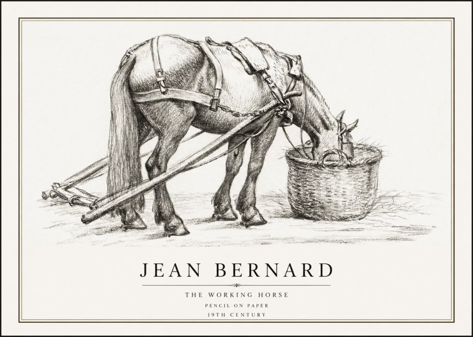 Jean Bernard The Working Horse No1 - Juliste