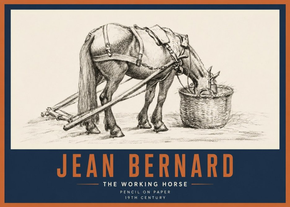 Jean Bernard The Working Horse No2 - Juliste