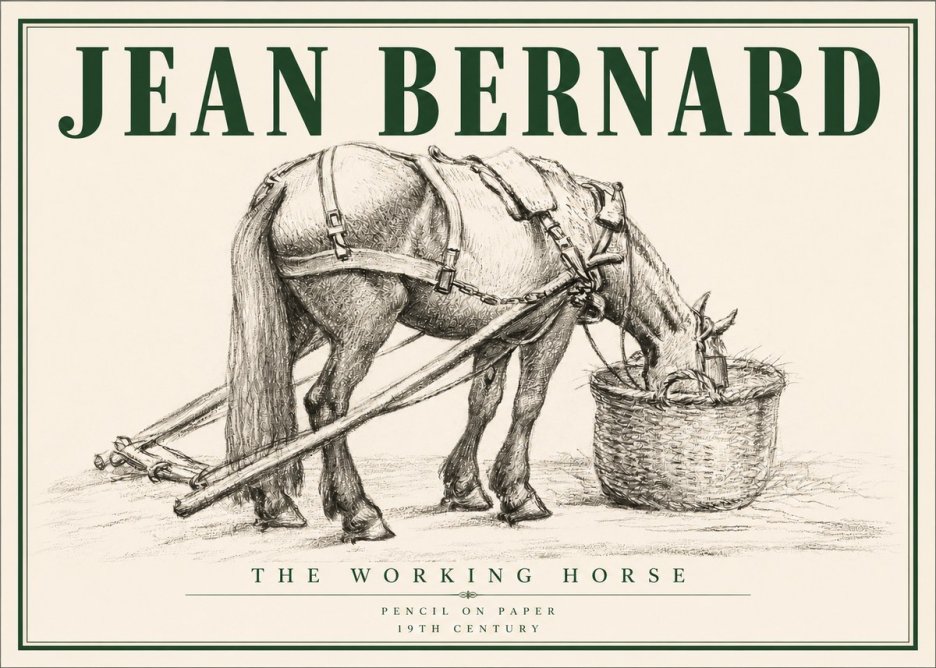 Jean Bernard The Working Horse No3 - Juliste