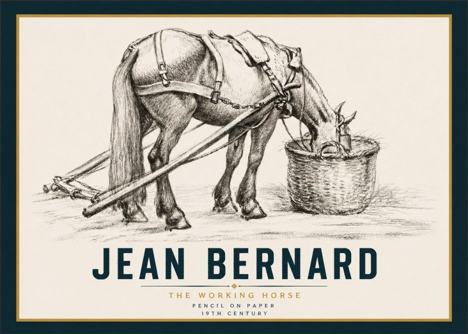 Jean Bernard The Working Horse No4 - Juliste