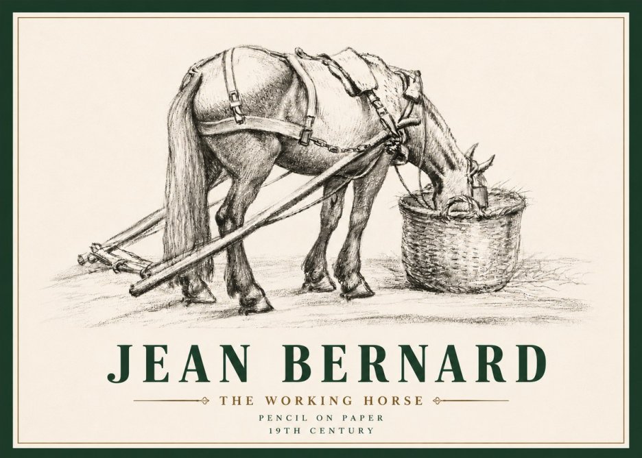 Jean Bernard The Working Horse No6 - Juliste