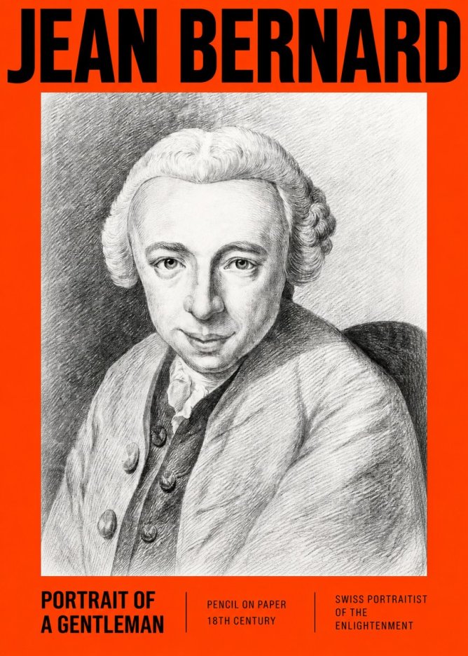 Jean Bernard Portrait of a Gentleman I No2 - Juliste