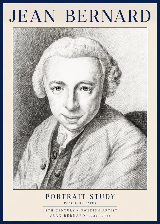 Jean Bernard Portrait of a Gentleman I No4 - Juliste