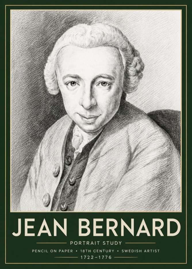 Jean Bernard Portrait of a Gentleman I No6 - Juliste