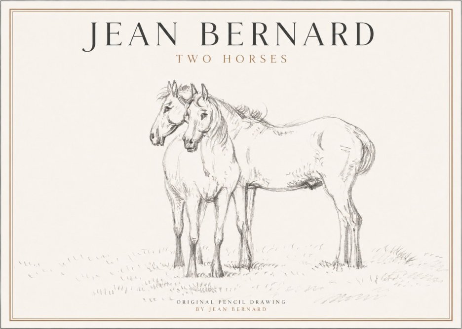 Jean Bernard Two Horses I No1 - Juliste