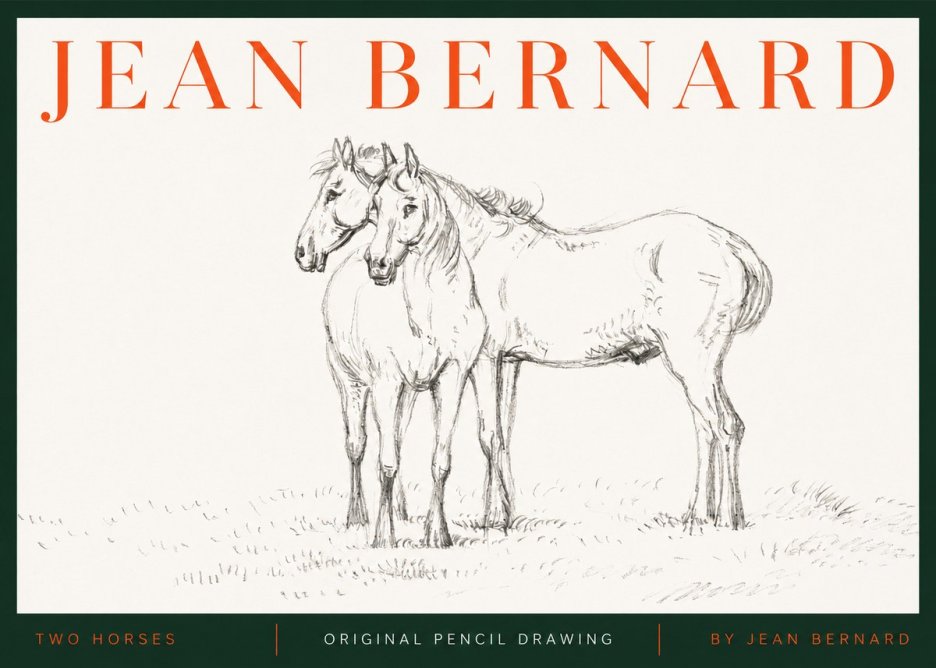 Jean Bernard Two Horses I No2 - Juliste