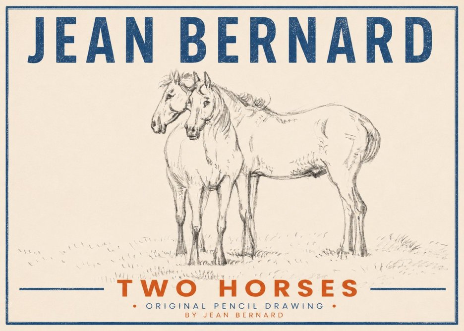 Jean Bernard Two Horses I No3 - Juliste