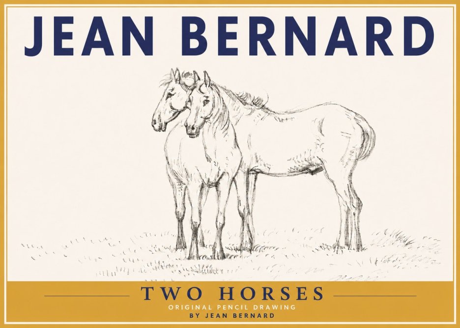 Jean Bernard Two Horses I No4 - Juliste