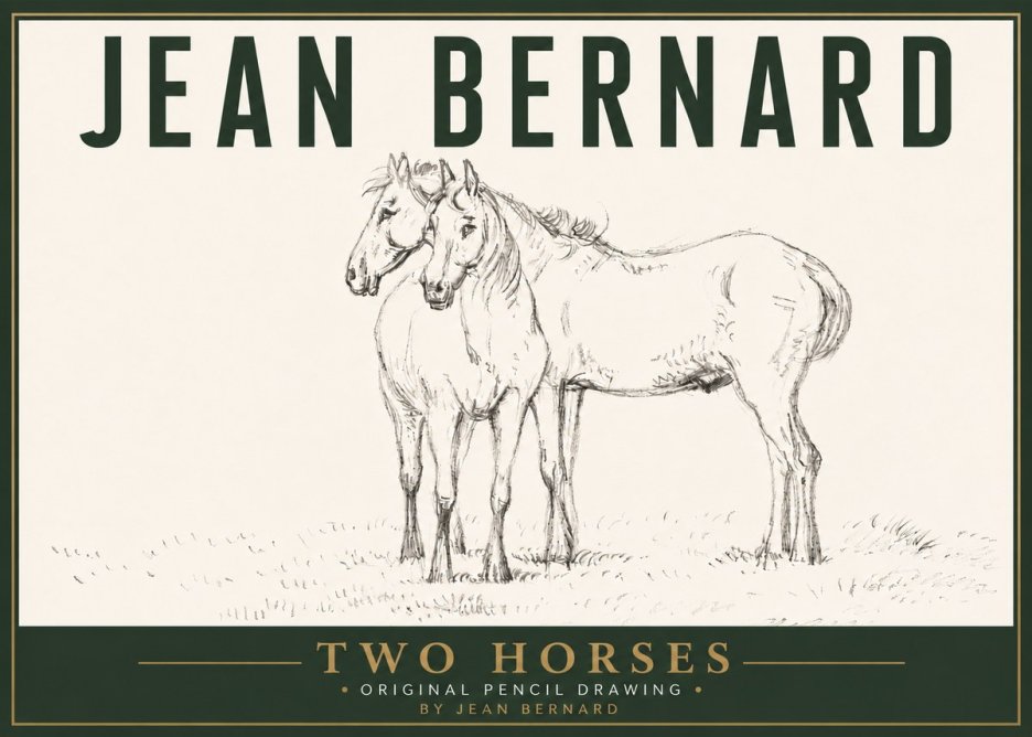 Jean Bernard Two Horses I No5 - Juliste