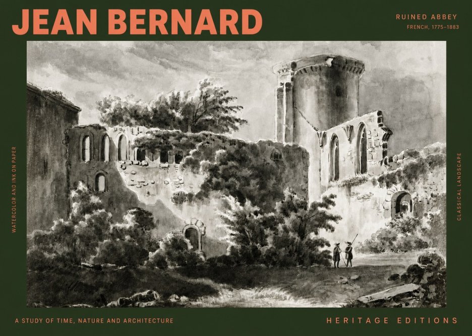 Jean Bernard Ruins of an Old Abbey No3 - Juliste