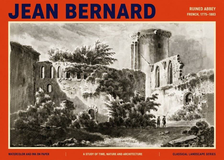 Jean Bernard Ruins of an Old Abbey No4 - Juliste
