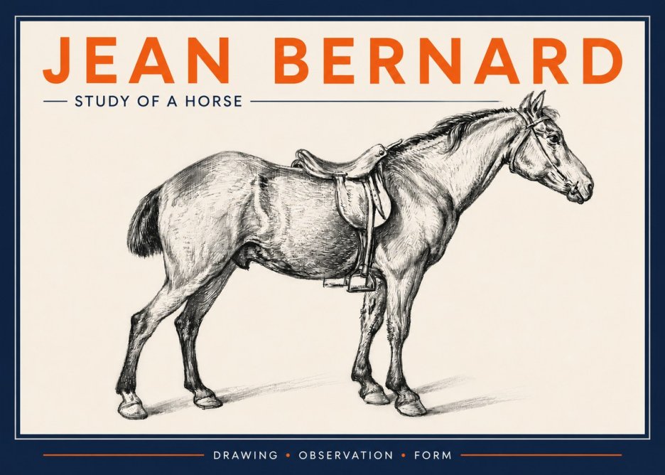 Jean Bernard Study of a Horse X No4 - Juliste