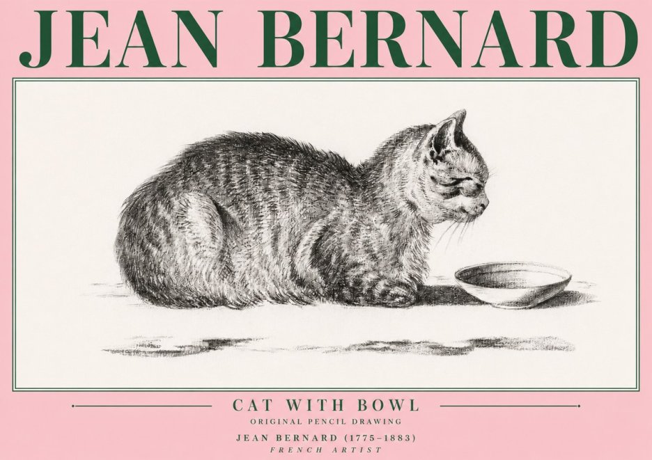 Jean Bernard The Cat No4 - Juliste