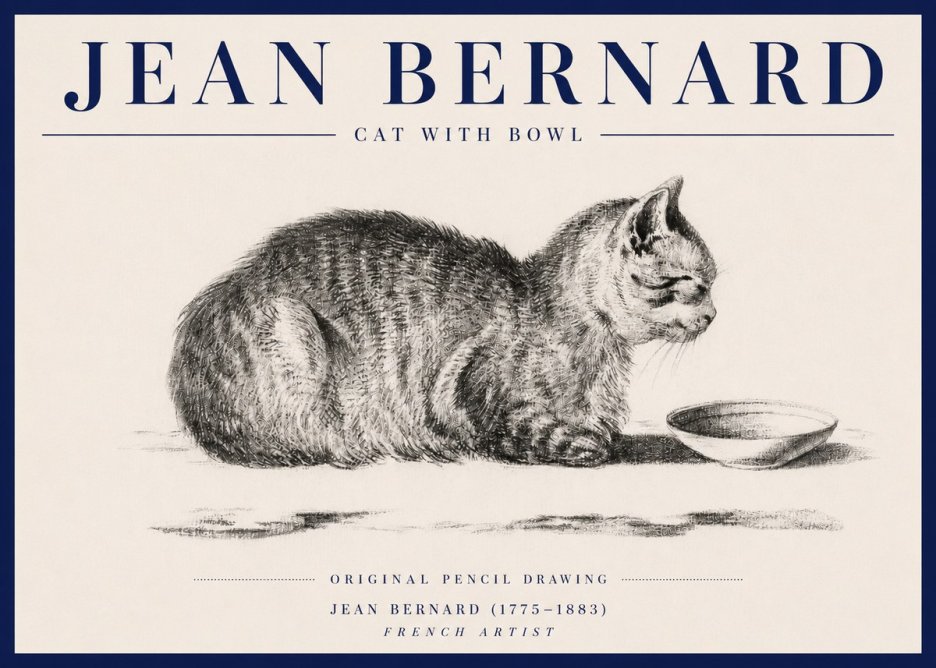 Jean Bernard The Cat No6 - Juliste