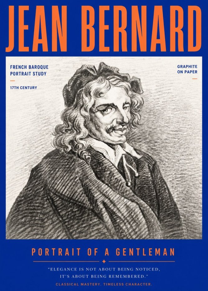 Jean Bernard Portrait of a Gentleman II No3 - Juliste