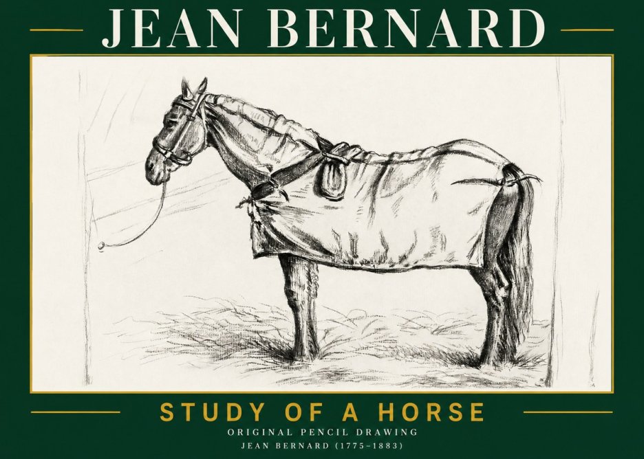 Jean Bernard Study of a Horse XI No2 - Juliste