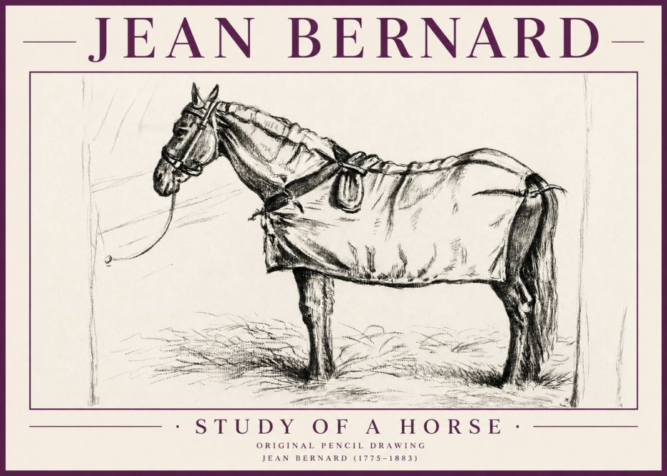 Jean Bernard Study of a Horse XI No4 - Juliste