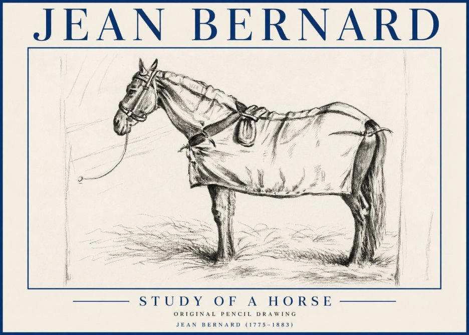 Jean Bernard Study of a Horse XI No5 - Juliste