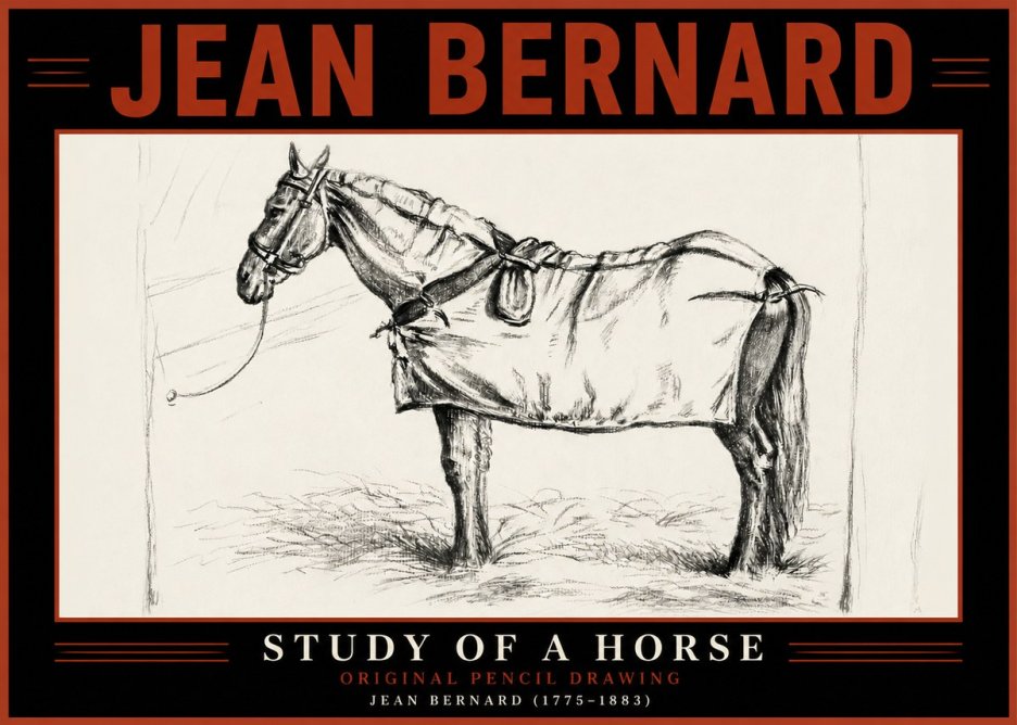 Jean Bernard Study of a Horse XI No6 - Juliste