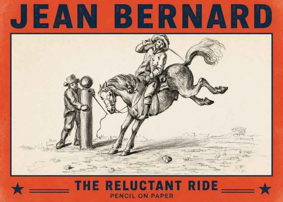 Jean Bernard A Study of the Bucking Horse No4 - Juliste