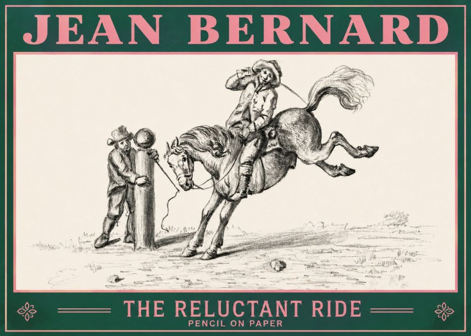 Jean Bernard A Study of the Bucking Horse No5 - Juliste