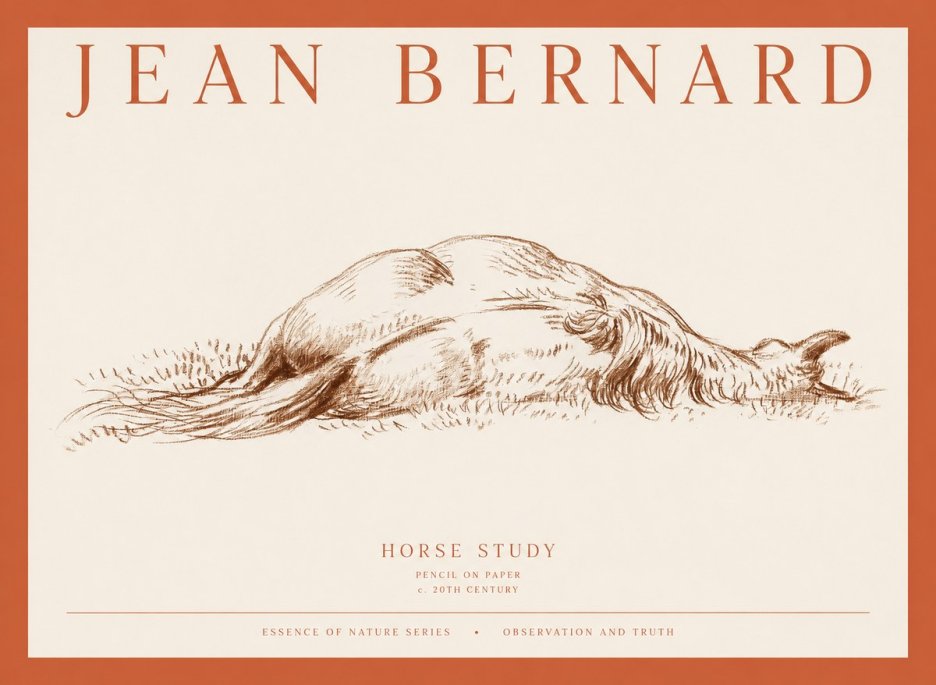 Jean Bernard Horse Study II No1 - Juliste