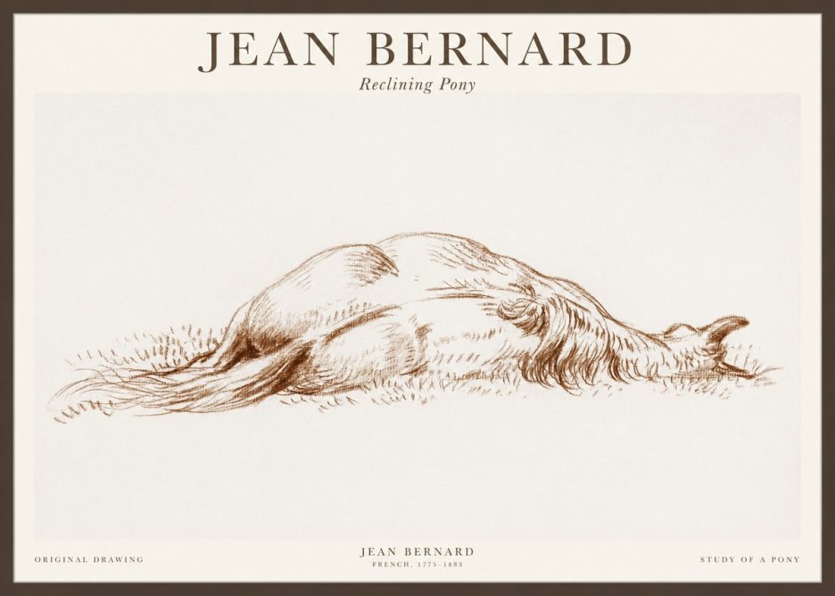 Jean Bernard Horse Study II No2 - Juliste