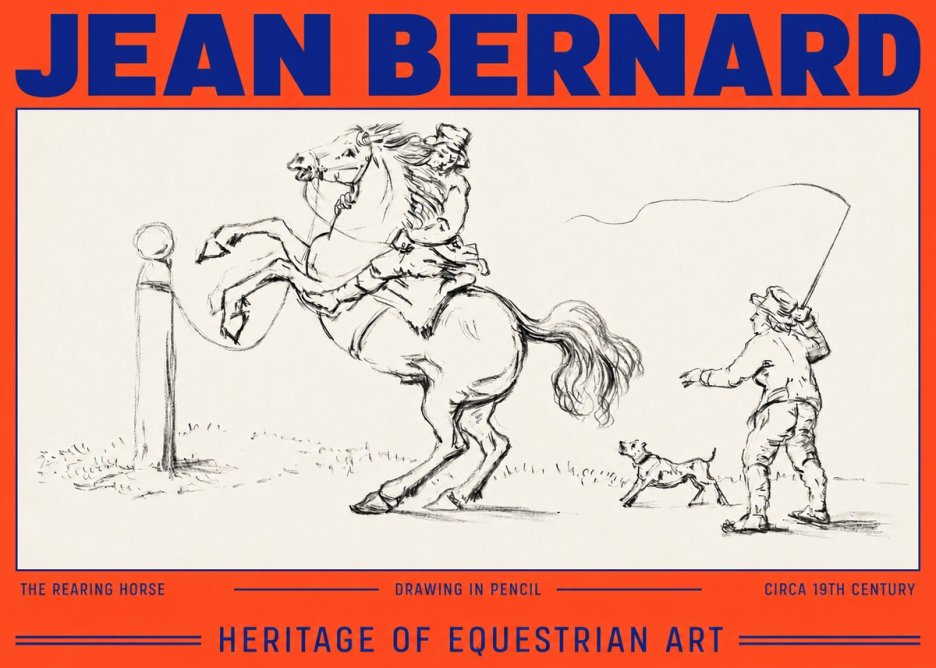 Jean Bernard The Rearing Horse I No3 - Juliste