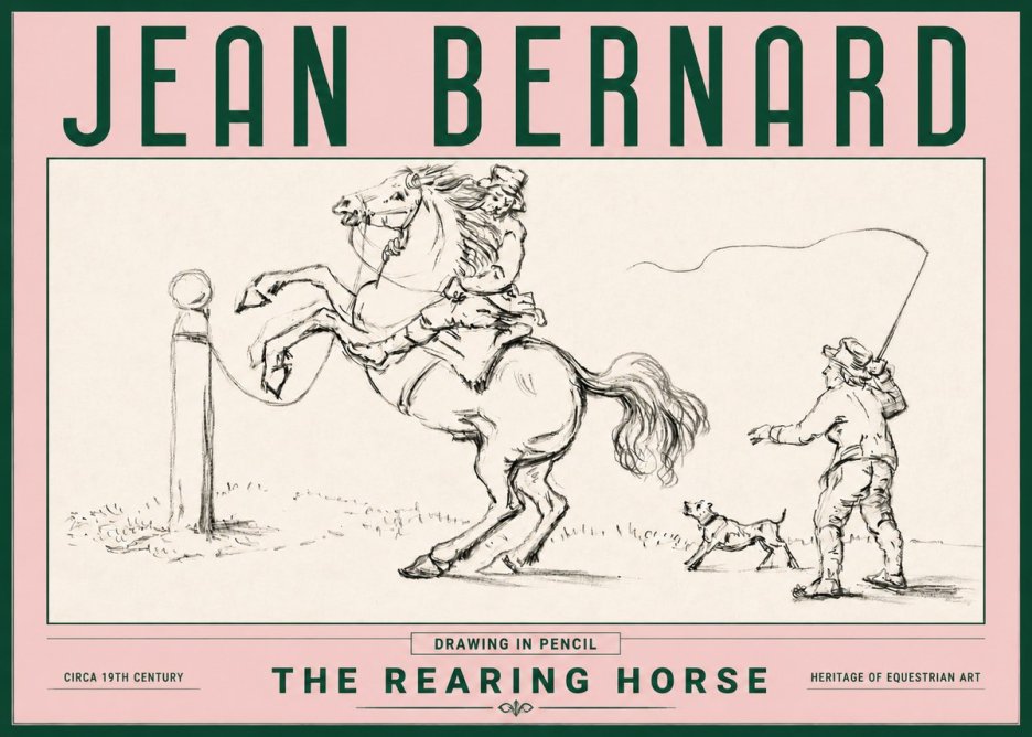 Jean Bernard The Rearing Horse I No4 - Juliste