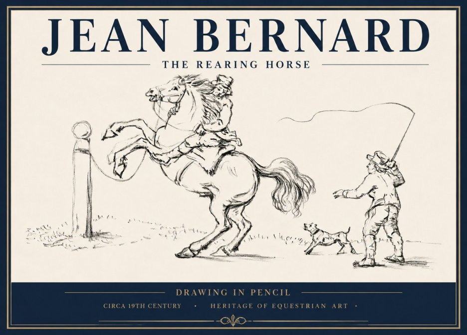 Jean Bernard The Rearing Horse I No5 - Juliste