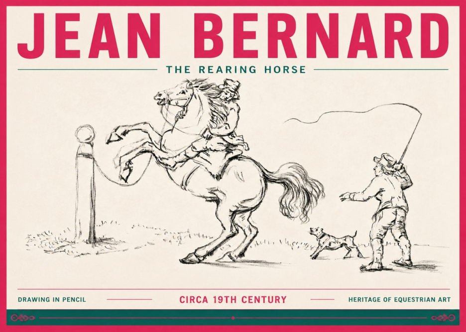 Jean Bernard The Rearing Horse I No6 - Juliste