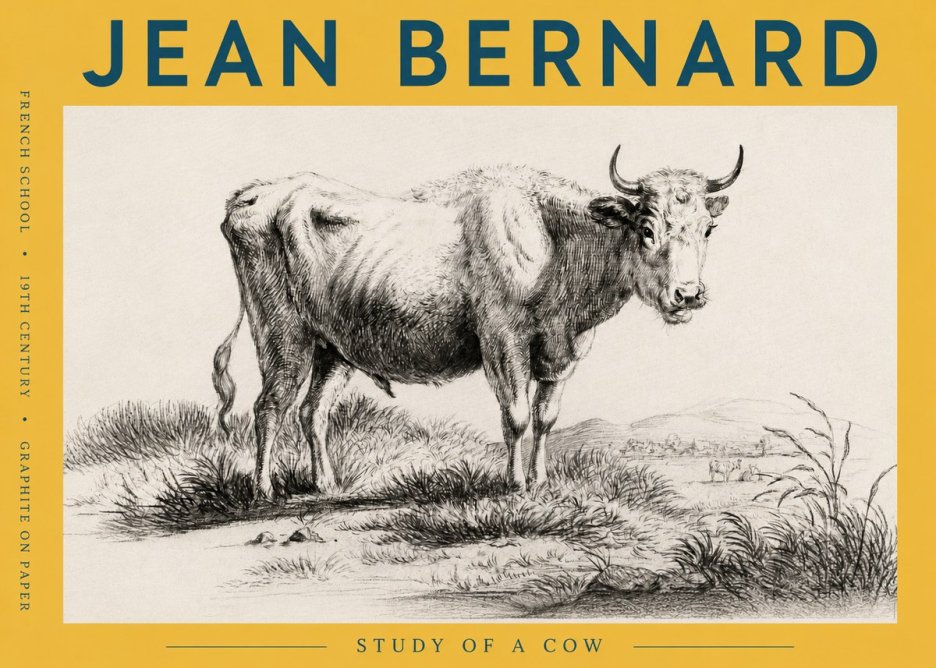 Jean Bernard Study of a Cow XVI No6 - Juliste