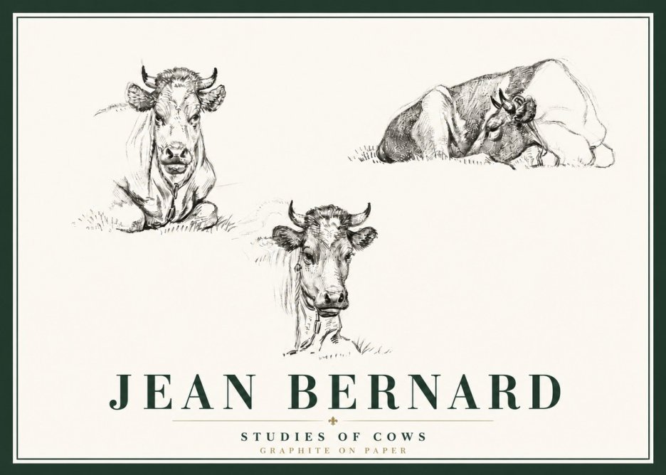 Jean Bernard Studies of Cows II No6 - Juliste