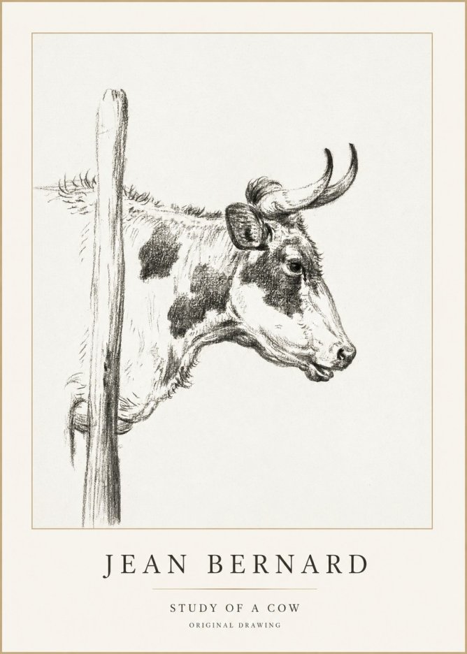 Jean Bernard Study of a Cow XVII No1 - Juliste