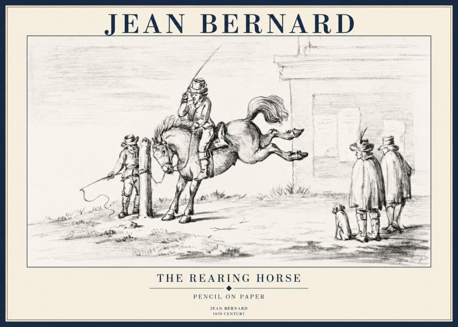 Jean Bernard The Rearing Horse II No1 - Juliste