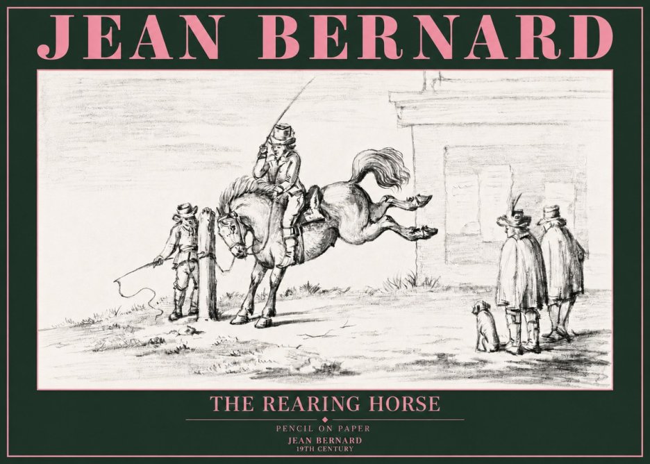 Jean Bernard The Rearing Horse II No3 - Juliste