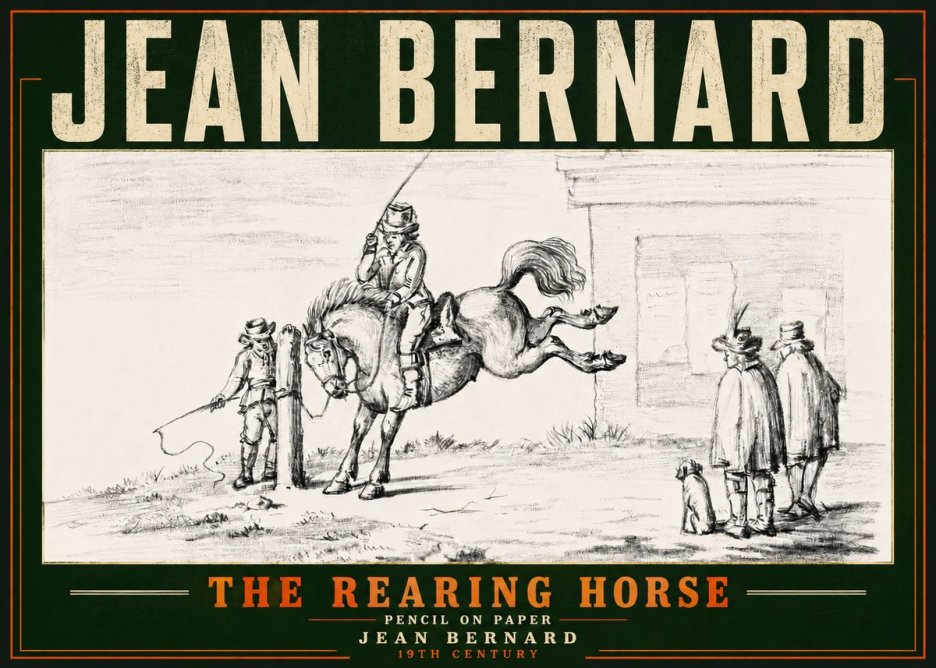 Jean Bernard The Rearing Horse II No6 - Juliste