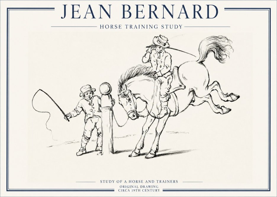 Jean Bernard Horse Training Study No1 - Juliste