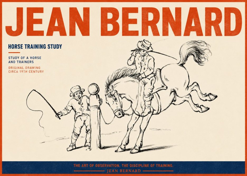 Jean Bernard Horse Training Study No2 - Juliste