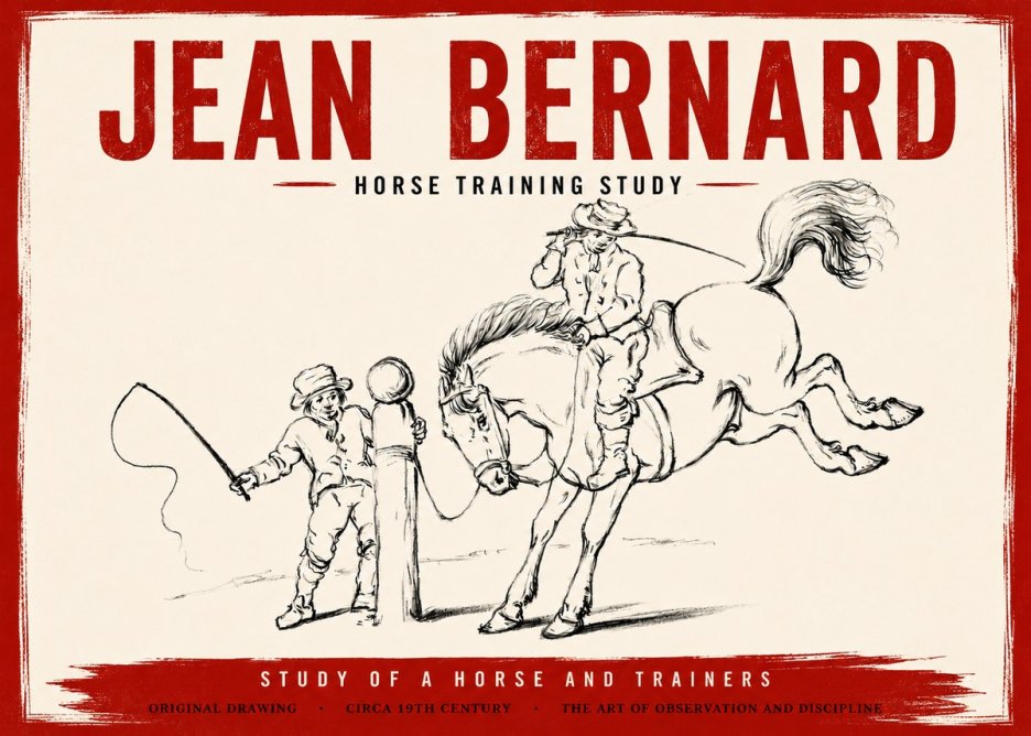 Jean Bernard Horse Training Study No4 - Juliste