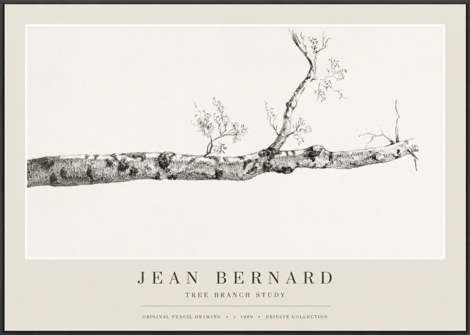 Jean Bernard Tree Branch Study No1 - Juliste