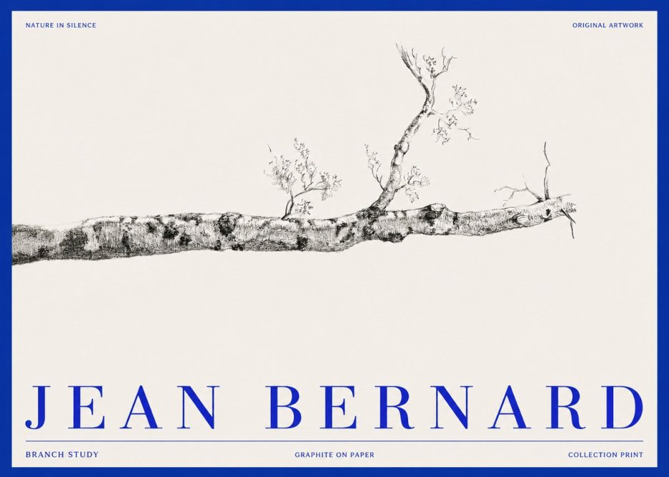 Jean Bernard Tree Branch Study No3 - Juliste