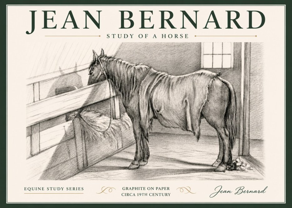 Jean Bernard Study of a Horse XIII No5 - Juliste