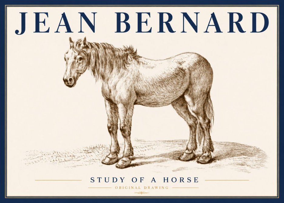 Jean Bernard Study of a Horse XIV No6 - Juliste