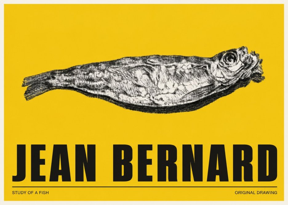 Jean Bernard Study of a Fish V No4 - Juliste