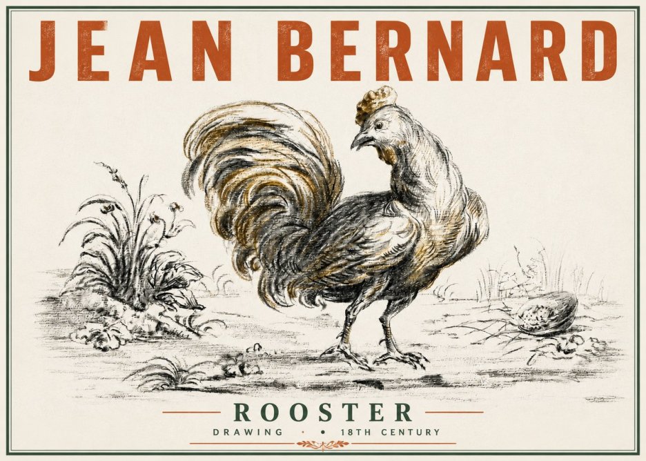Jean Bernard Rooster No3 - Juliste