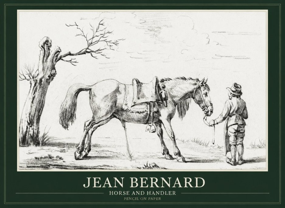 Jean Bernard Horse and Handler No1 - Juliste