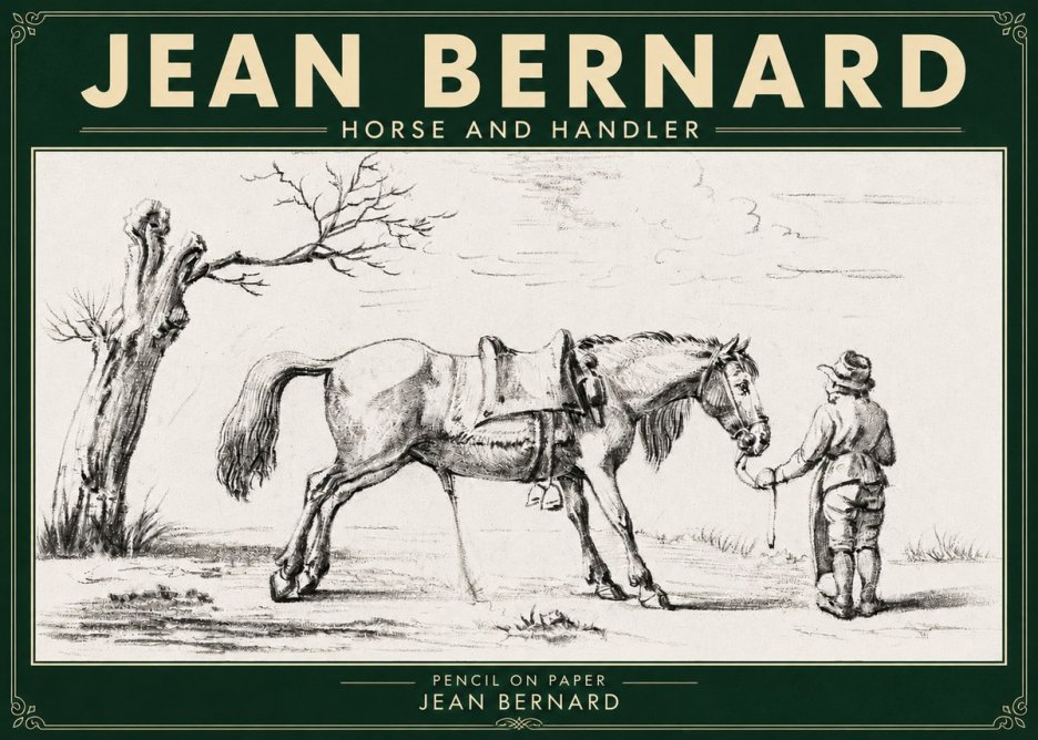 Jean Bernard Horse and Handler No5 - Juliste