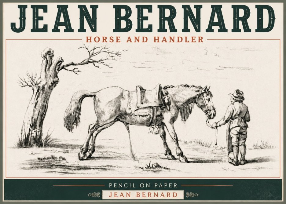 Jean Bernard Horse and Handler No6 - Juliste